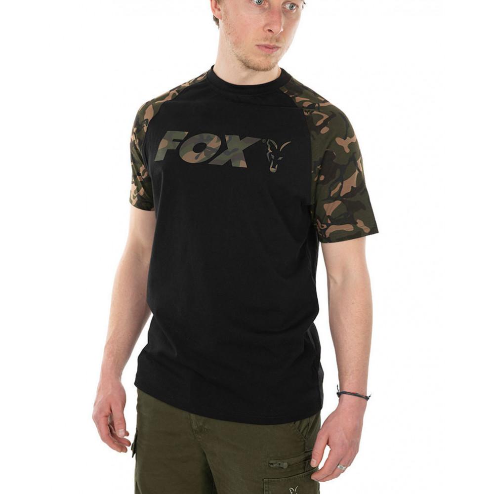 Fox Camo Raglan T-Shirt Black/Camo