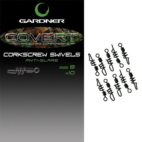 GARDNER COVERT CORKSCREW SWIVELS ANTI-GLARE SIZE 8