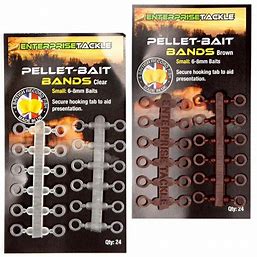 ENTERPRISE TACKLE PELLET-BAIT BANDS CLEAR SMALL 6-8 BAITS