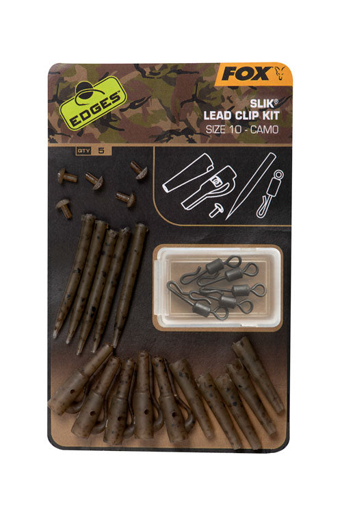 Edges Camo Slik lead clip kit size 10 x 5