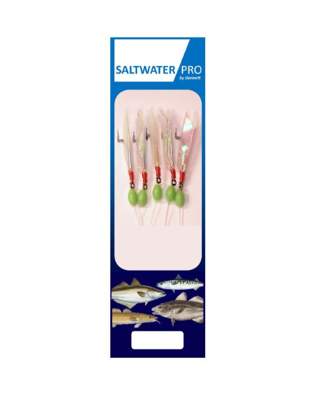 DENNETT SALTWATER PRO LUMINOUS FISH SKIN RIG 5 HOOK