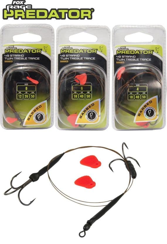 Fox Rage Predator 49 Strand Twin Treble Trace