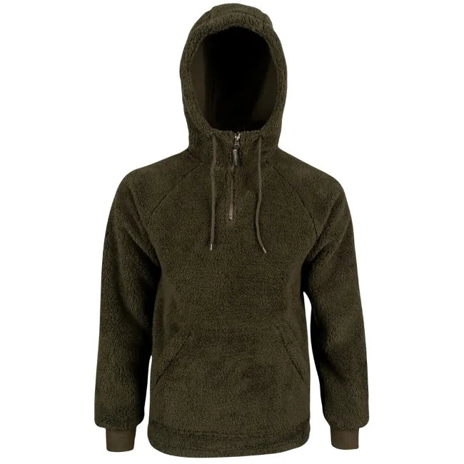 Speero Sherpa Dark Olive Fleece Hoodie